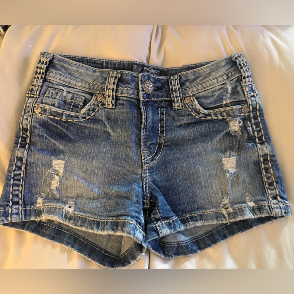 Silver Jeans Co-Distressed Women’s Denim Shorts - Size W27 L3